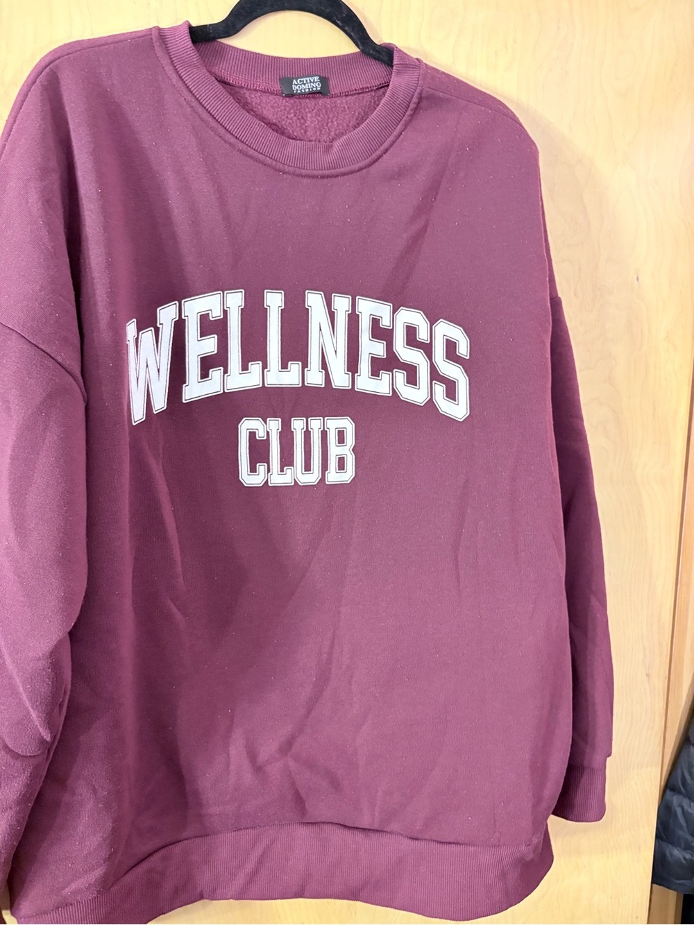 Wellness Club Maroon Crewneck Sweatshirt - Women